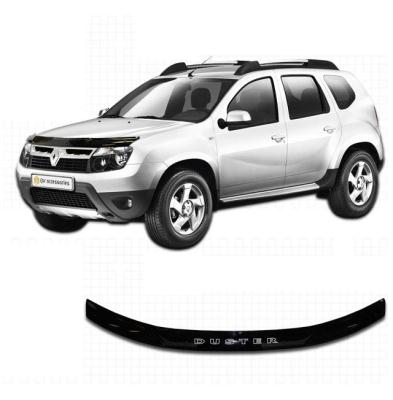 Дефлектор капота Classic черный Renault Duster 2011.