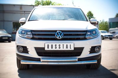 Защита бампера Volkswagen Tiguan Sport & Style (Trend & Fun) 2011 - наст. время.